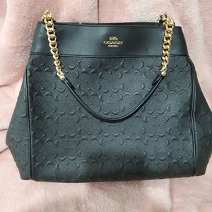 Coach Signature Embossed Leather Lexy Chain Should